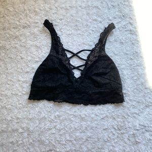 Black crisscross bralette by PINK